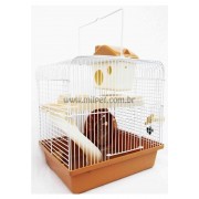 Gaiola De Hamster 2 Andares Cor Café