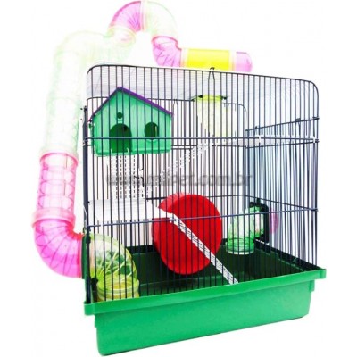 Gaiola Hamster Labirinto 3 Andares Verde